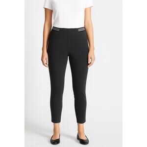 Zac & Rachel Pants Women PXL Gray Petite Pull-On Stretch Slim Ankle Trouser